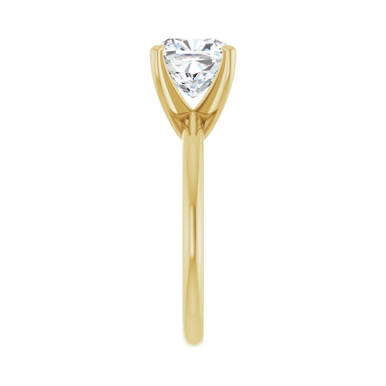 Cushion Engagement Ring | Metal Type=14K Yellow Gold | Center Stone Size=3 CT | Image 4