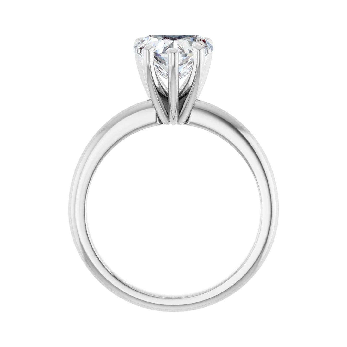 Heart Engagement Ring | Metal Type=14K White Gold | Center Stone Size=1.5 CT | Image 2