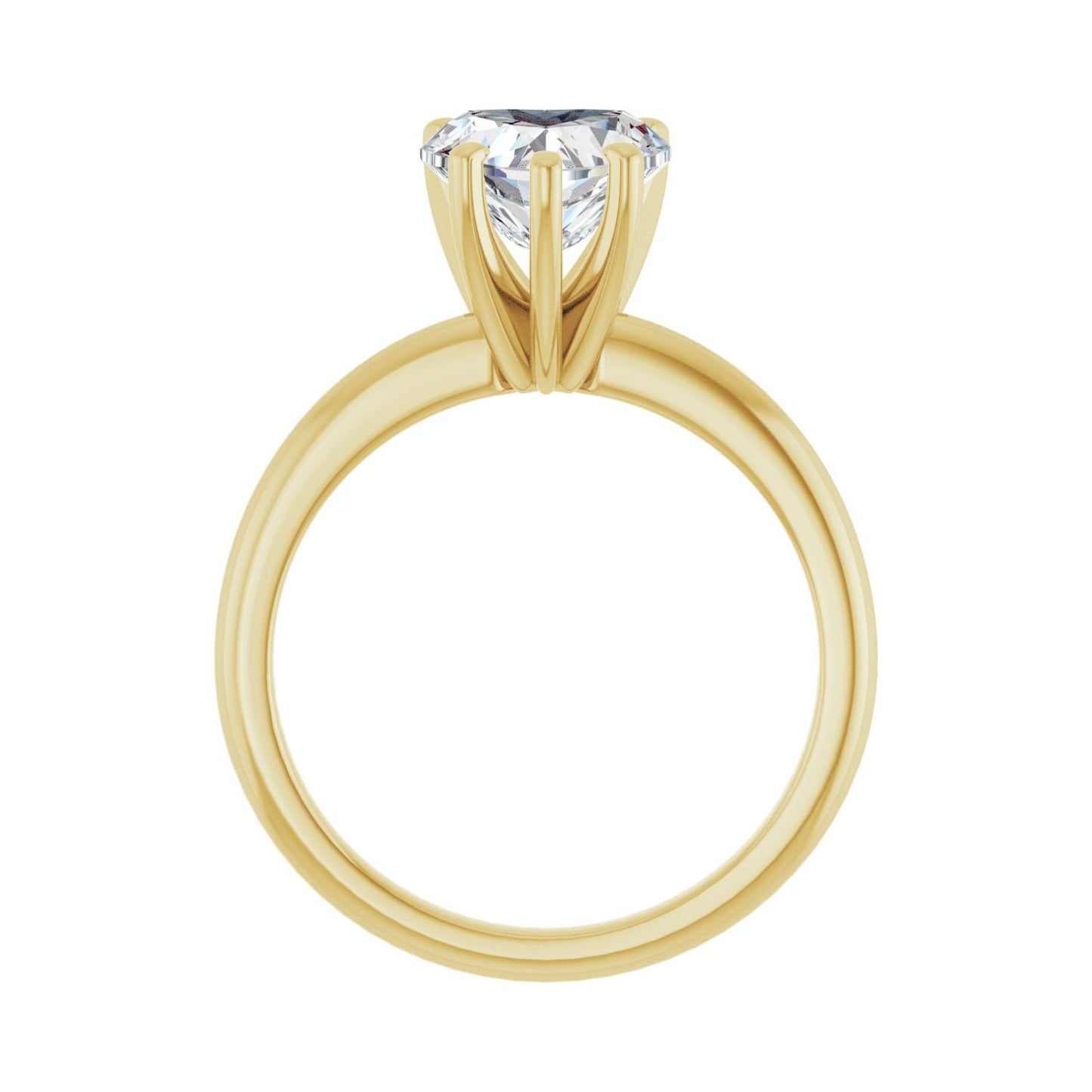 Heart Engagement Ring | Metal Type=14K Yellow Gold | Center Stone Size=1.5 CT | Image 2