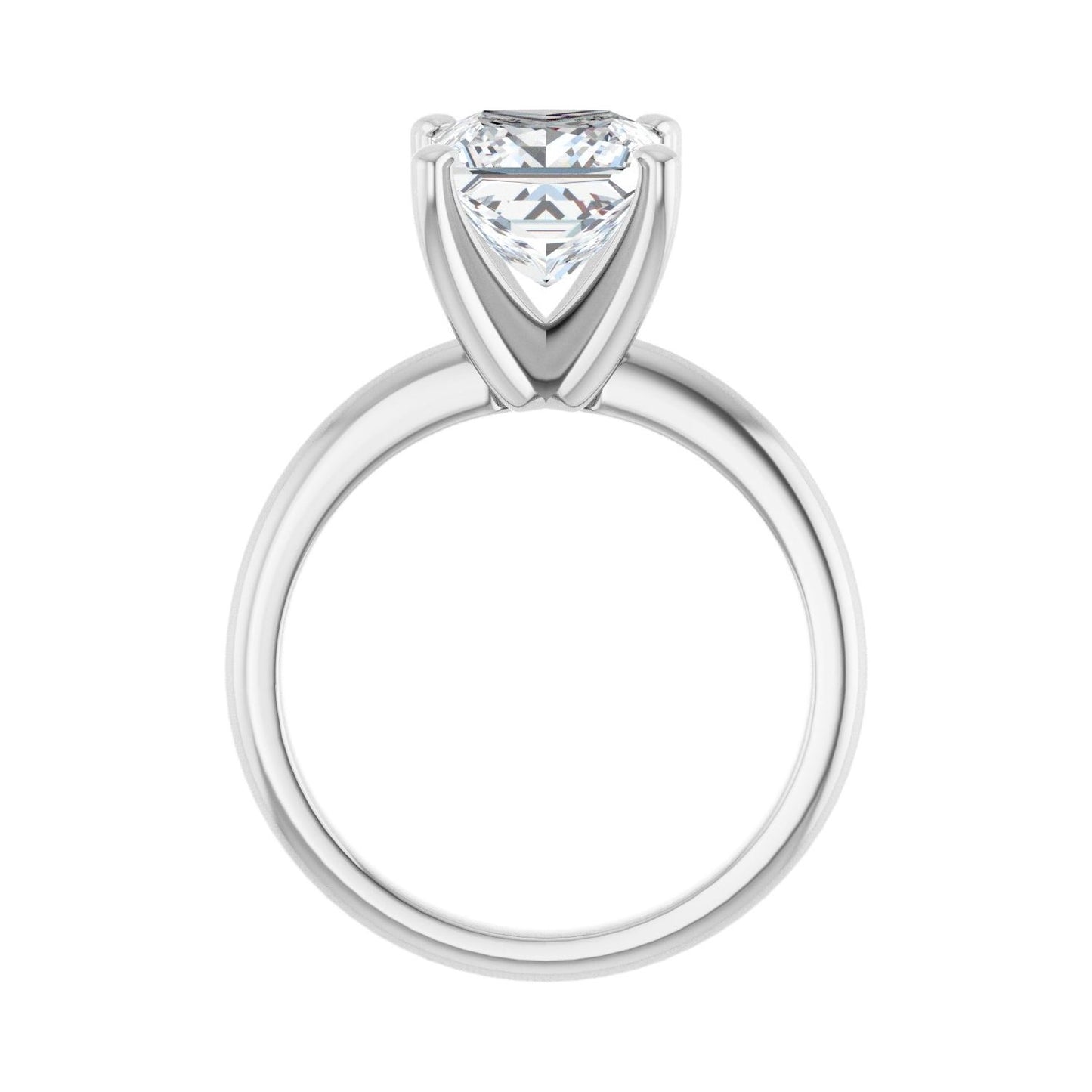 Square Engagement Ring | Metal Type=14K White Gold | Center Stone Size=2.5 CT | Image 2