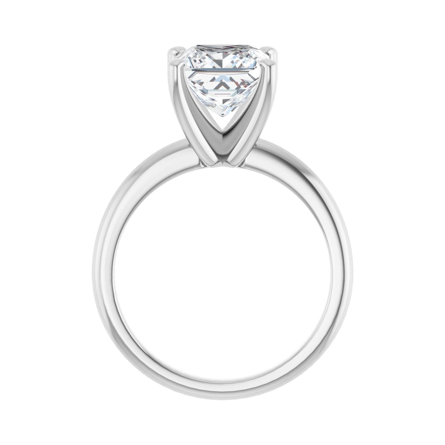 Square Engagement Ring | Metal Type=14K White Gold | Center Stone Size=2.5 CT | Image 2