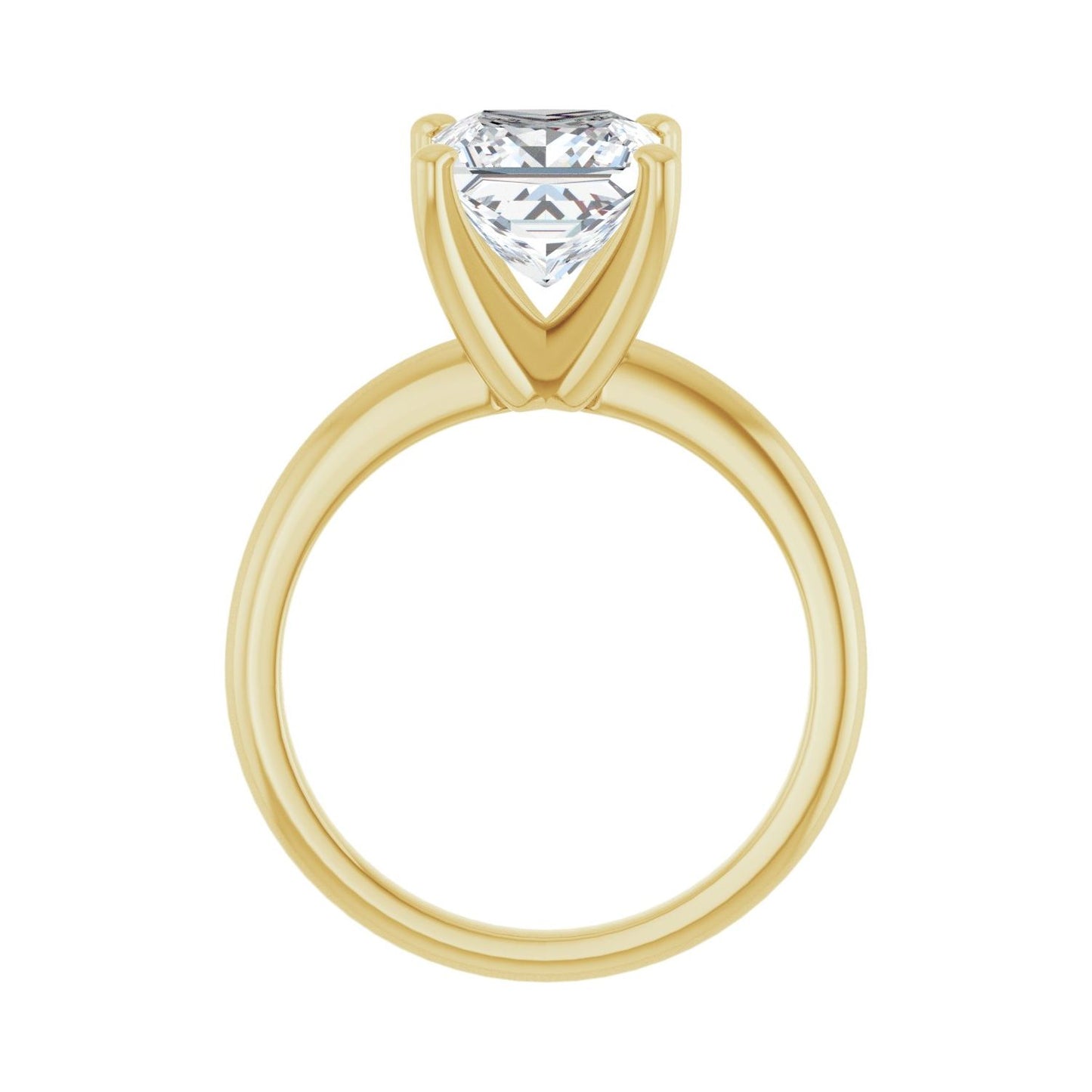 Square Engagement Ring | Metal Type=14K Yellow Gold | Center Stone Size=2.5 CT | Image 2