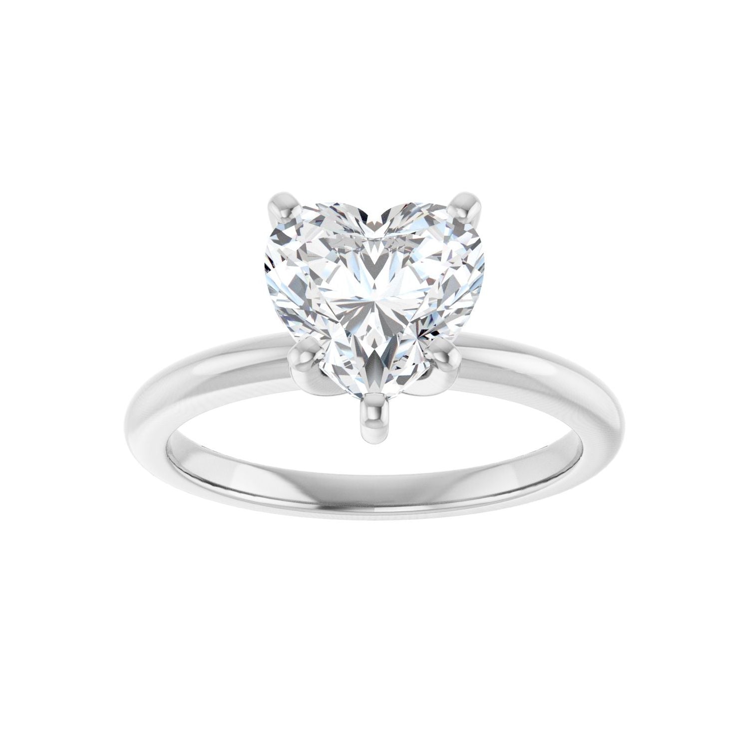 Heart Engagement Ring | Metal Type=14K White Gold | Center Stone Size=1.5 CT | Image 3