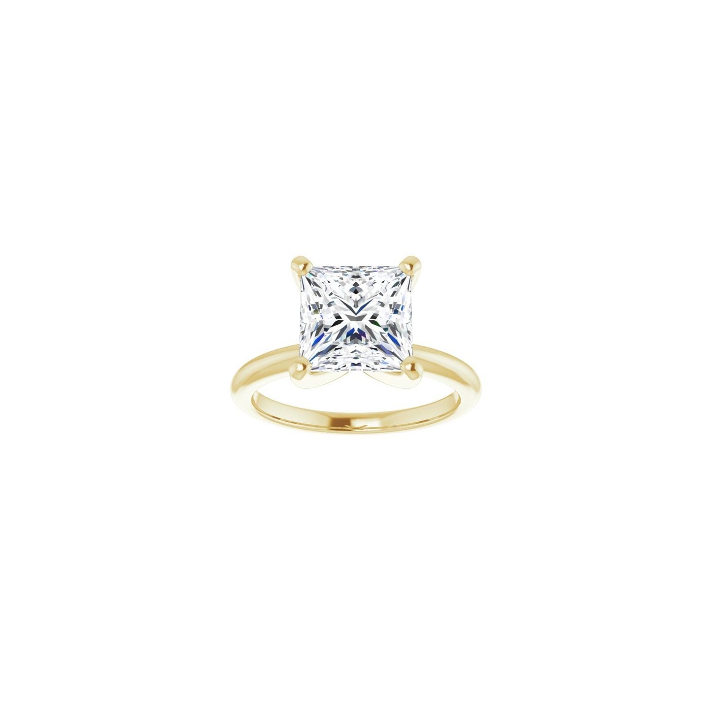 Square Engagement Ring | Metal Type=14K Yellow Gold | Center Stone Size=3 CT | Image 3