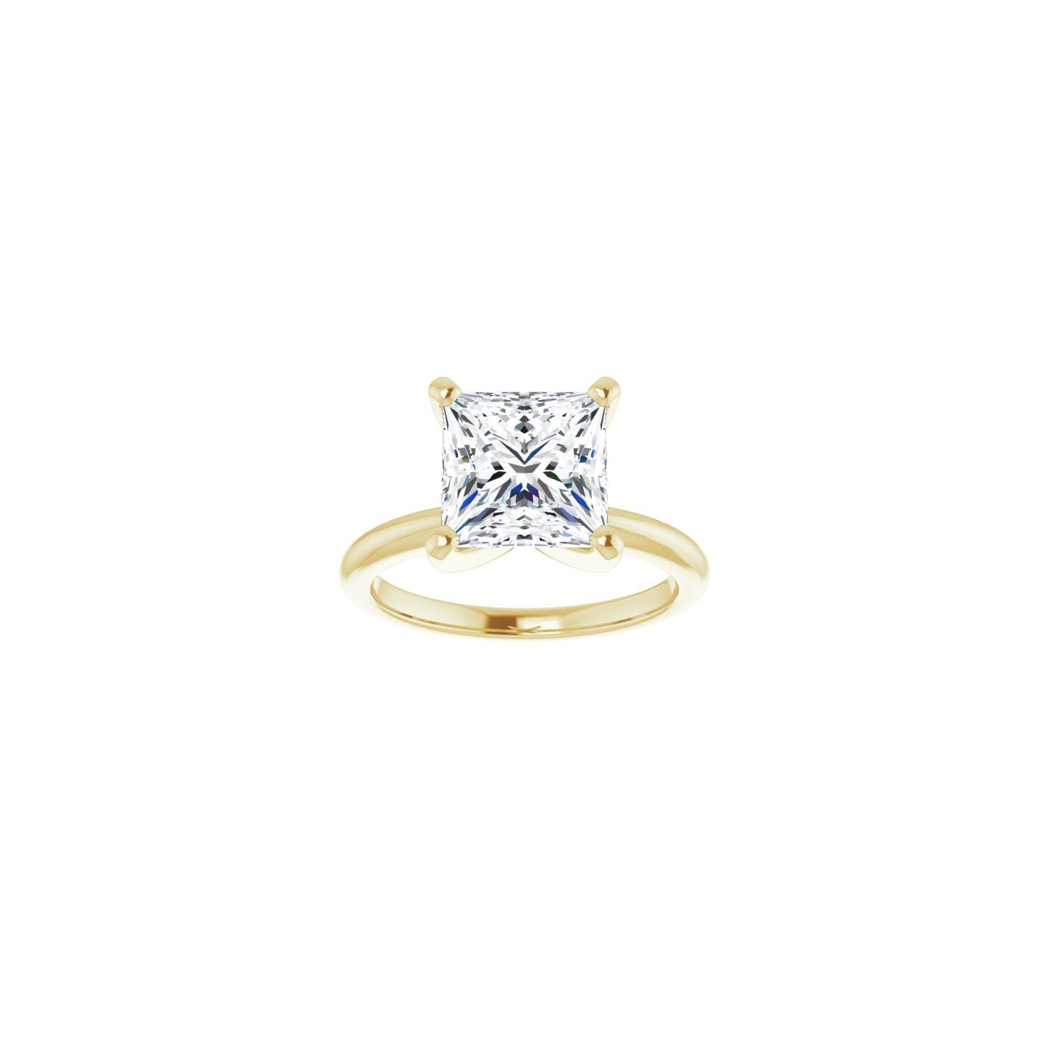 Square Engagement Ring | Metal Type=14K Yellow Gold | Center Stone Size=3 CT | Image 3