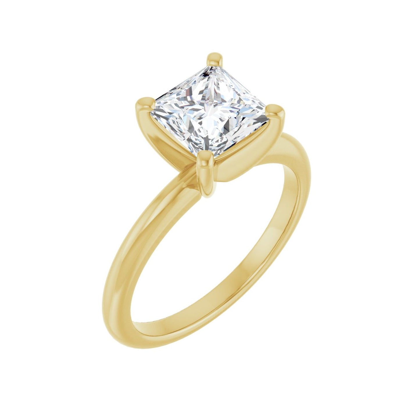 Square Engagement Ring | Metal Type=14K Yellow Gold | Center Stone Size=1.5 CT | Image 1