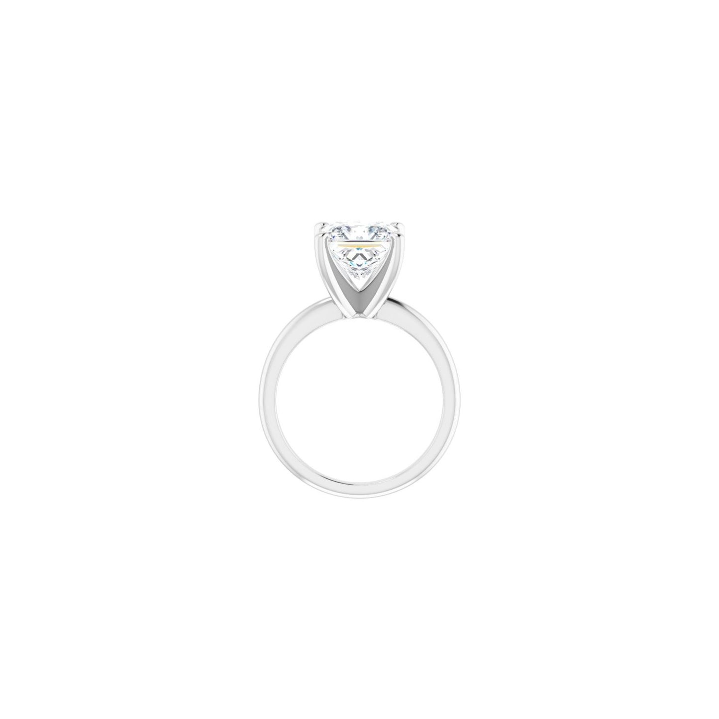 Square Engagement Ring | Metal Type=14K White Gold | Center Stone Size=3 CT | Image 2