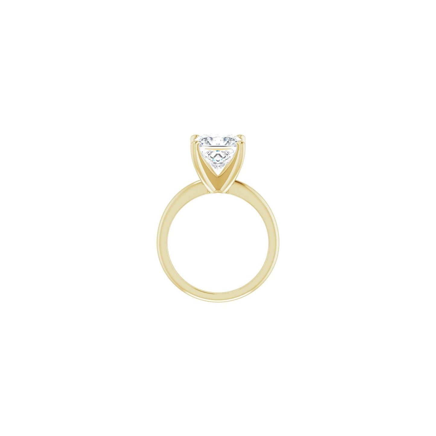 Square Engagement Ring | Metal Type=14K Yellow Gold | Center Stone Size=3 CT | Image 2
