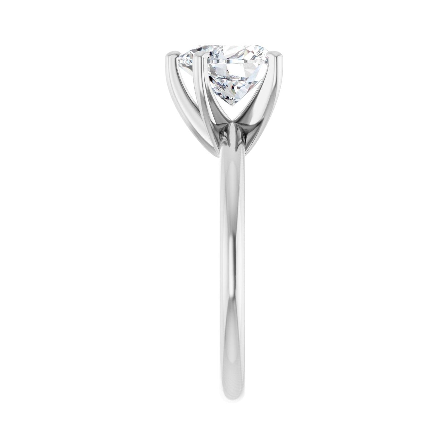 Heart Engagement Ring | Metal Type=14K White Gold | Center Stone Size=1.5 CT | Image 4
