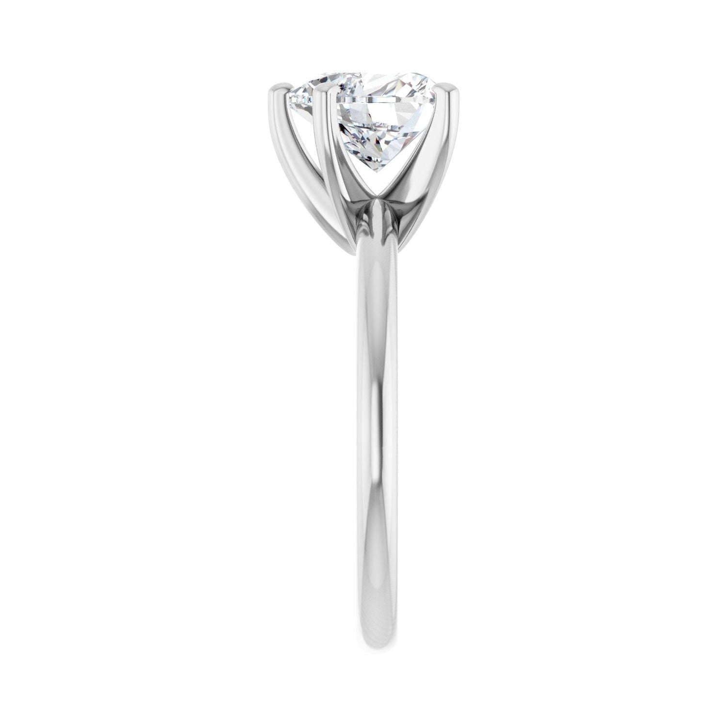 Heart Engagement Ring | Metal Type=14K White Gold | Center Stone Size=1.5 CT | Image 4