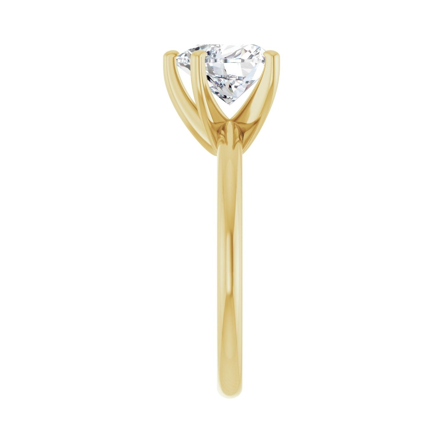 Heart Engagement Ring | Metal Type=14K Yellow Gold | Center Stone Size=1.5 CT | Image 4