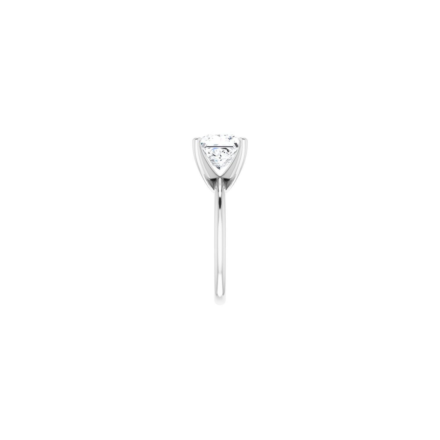 Square Engagement Ring | Metal Type=14K White Gold | Center Stone Size=3 CT | Image 4