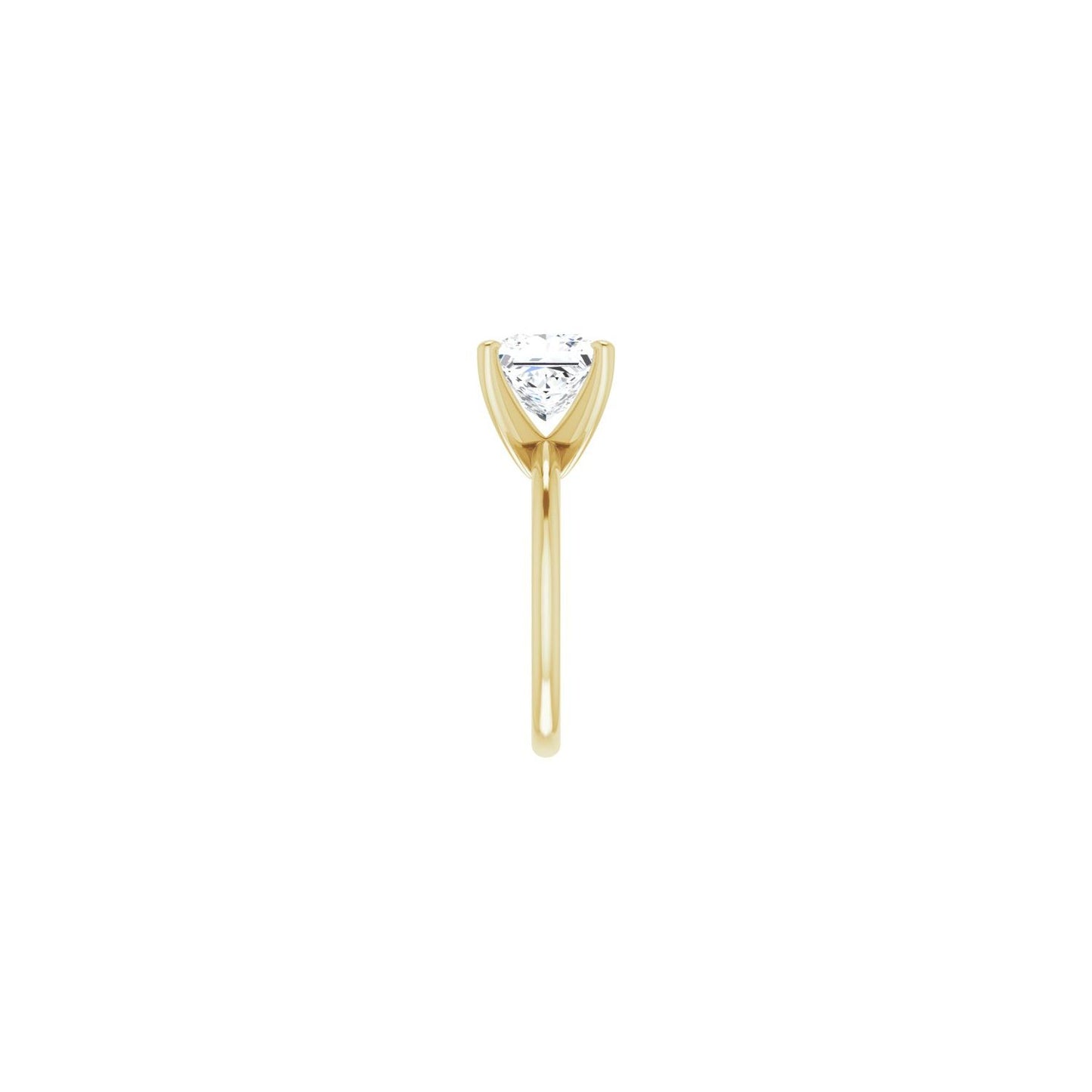Square Engagement Ring | Metal Type=14K Yellow Gold | Center Stone Size=3 CT | Image 4