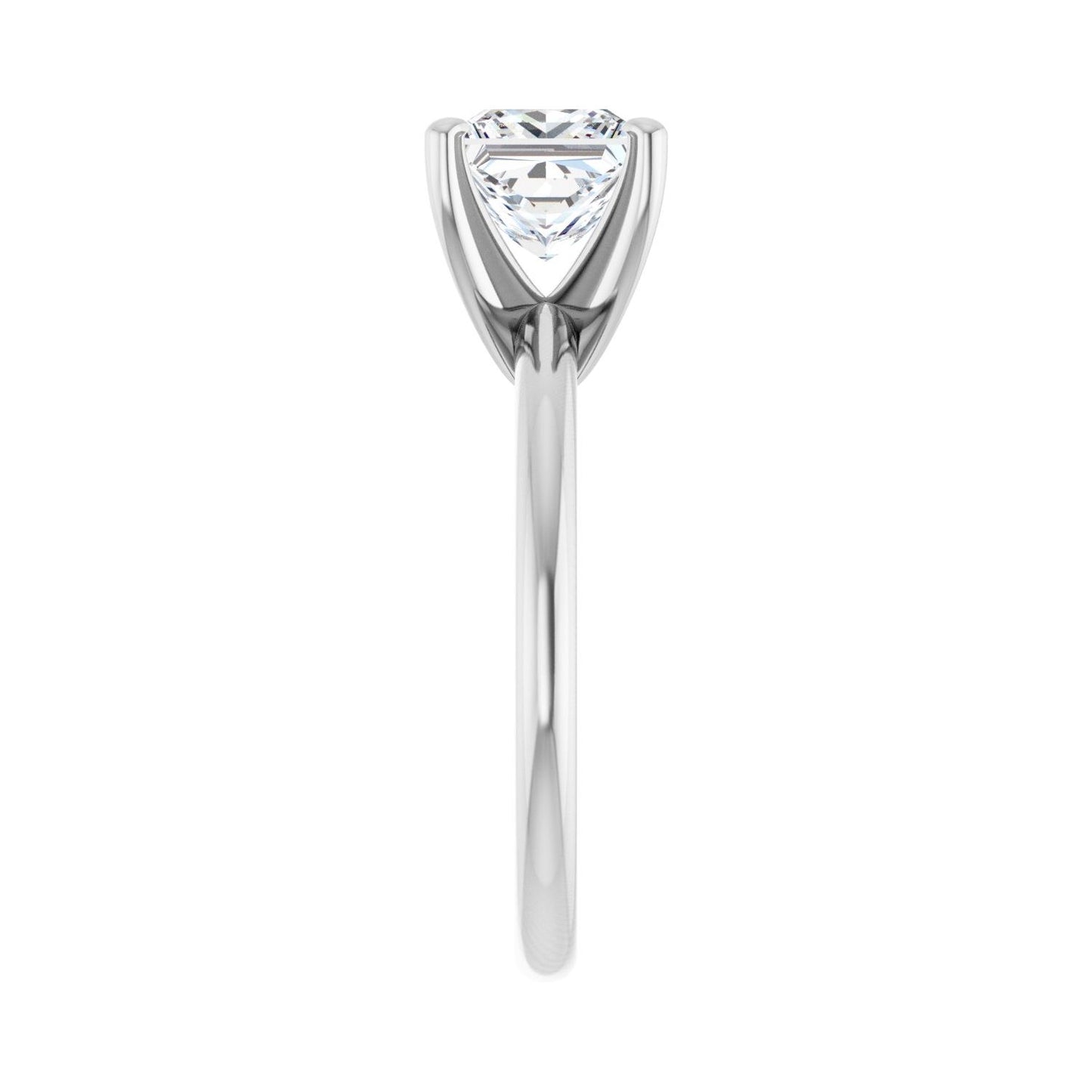 Square Engagement Ring | Metal Type=14K White Gold | Center Stone Size=1.5 CT | Image 4