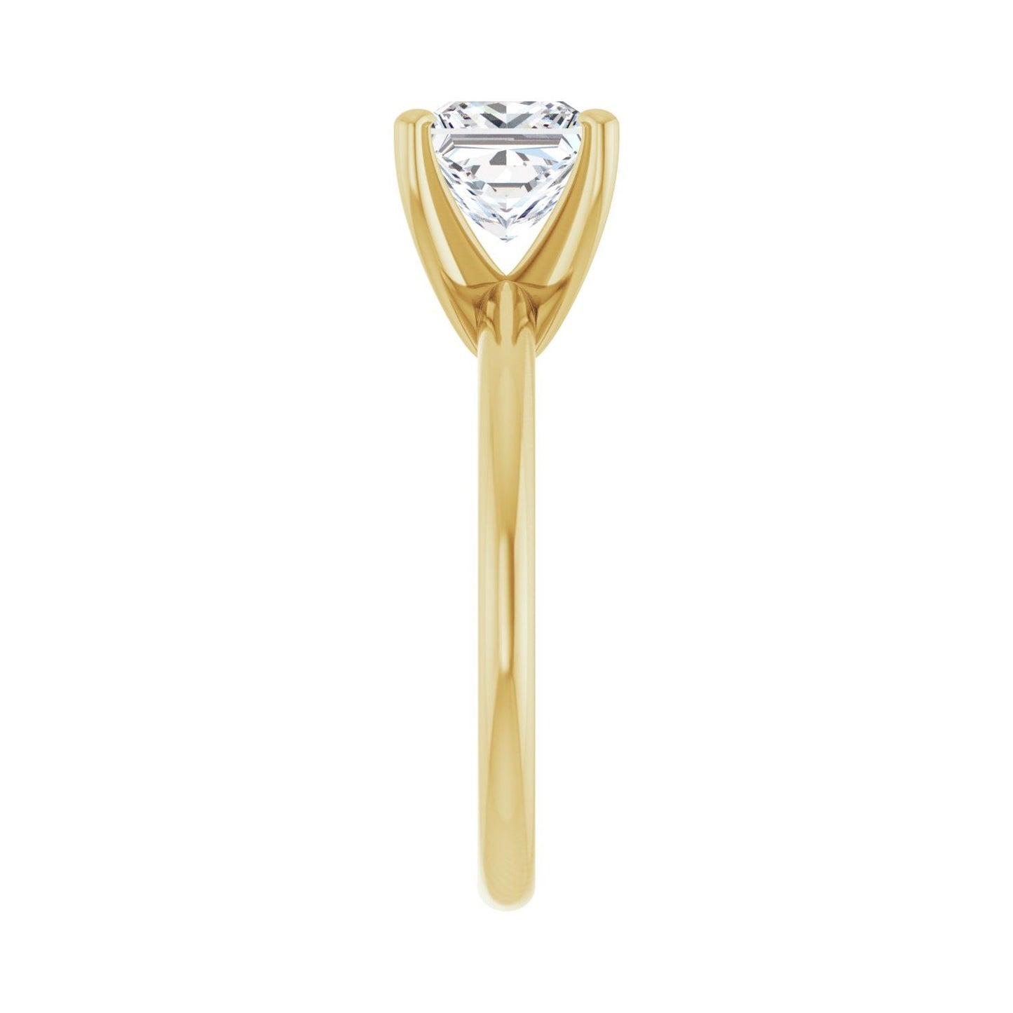 Square Engagement Ring | Metal Type=14K Yellow Gold | Center Stone Size=1.5 CT | Image 4