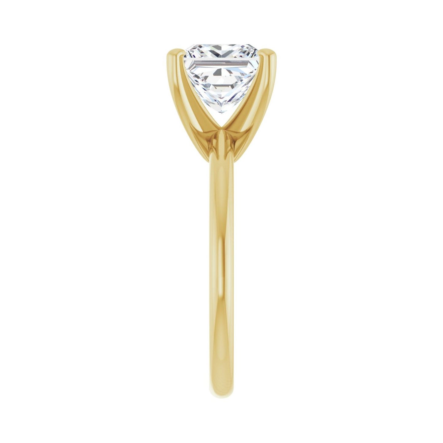 Square Engagement Ring | Metal Type=14K Yellow Gold | Center Stone Size=2.5 CT | Image 4