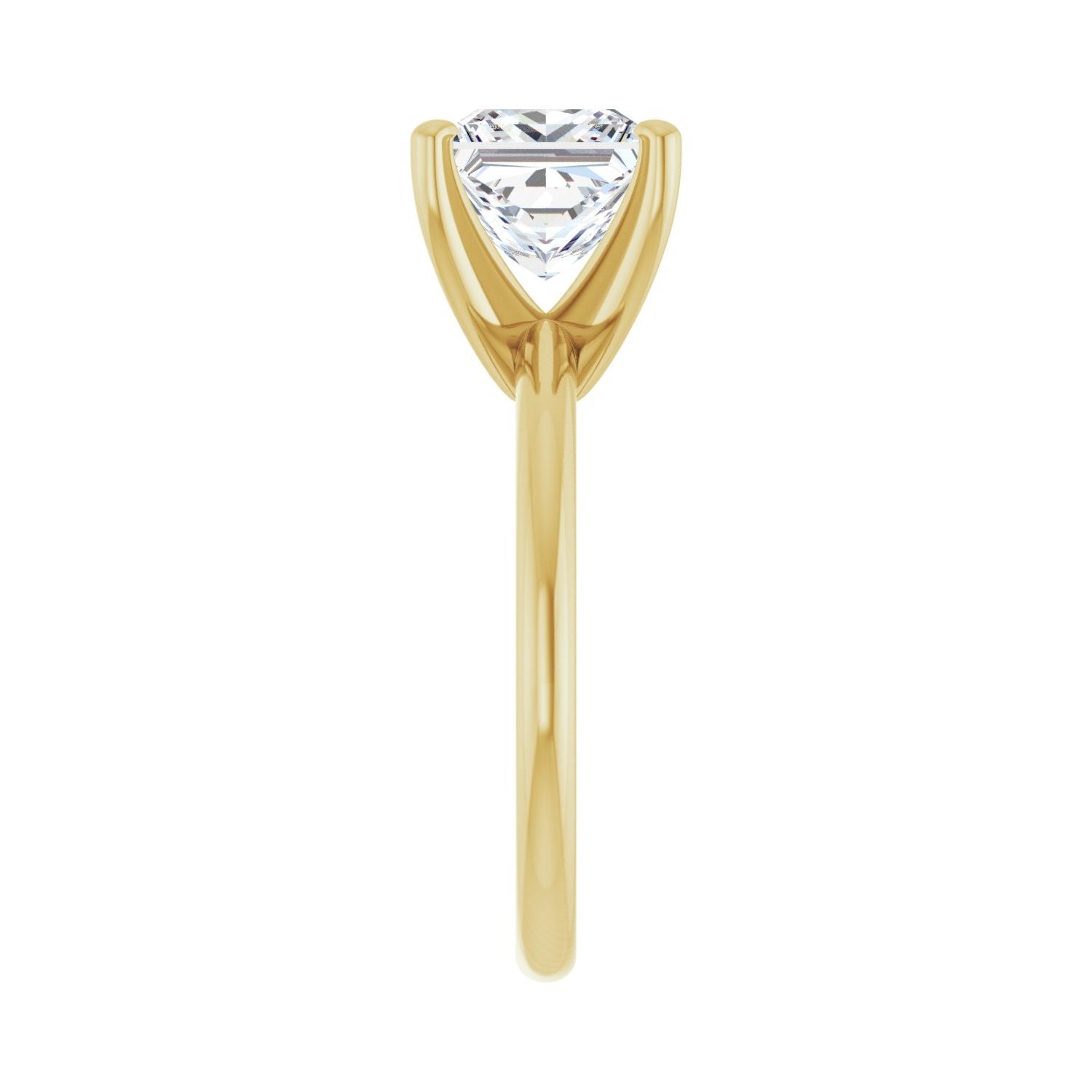 Square Engagement Ring | Metal Type=14K Yellow Gold | Center Stone Size=2.5 CT | Image 4