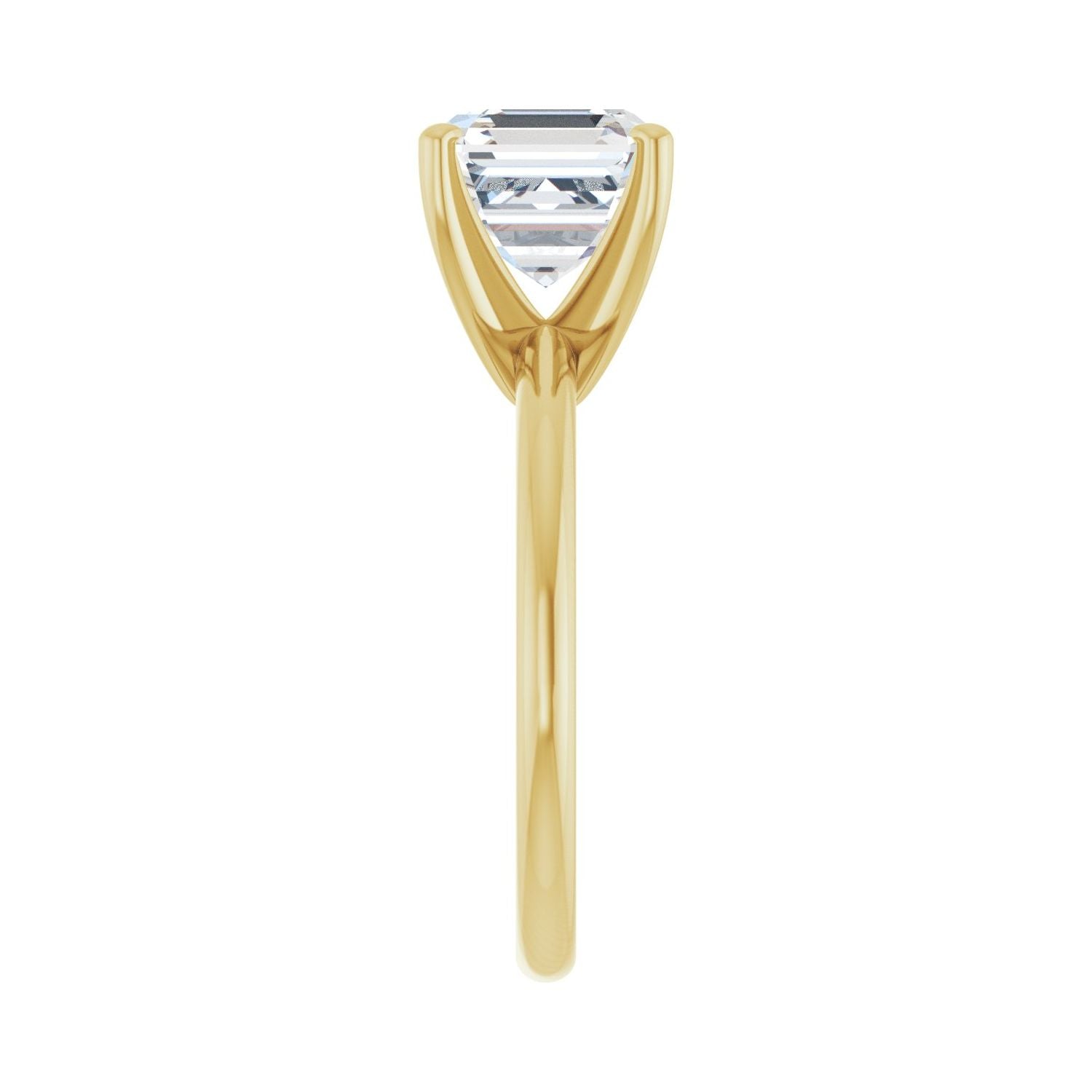 Asscher Engagement Ring | Metal Type=14K Yellow Gold | Center Stone Size=3 CT | Image 4
