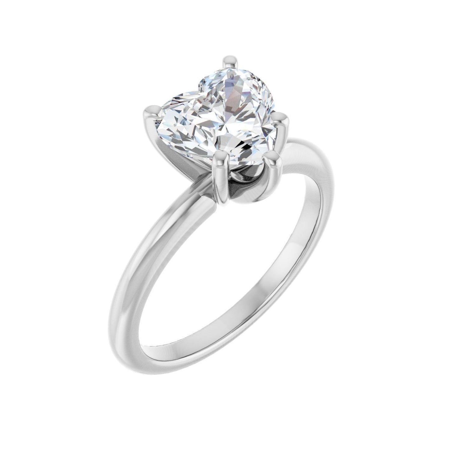 Heart Engagement Ring | Metal Type=14K White Gold | Center Stone Size=1.5 CT | Image 1