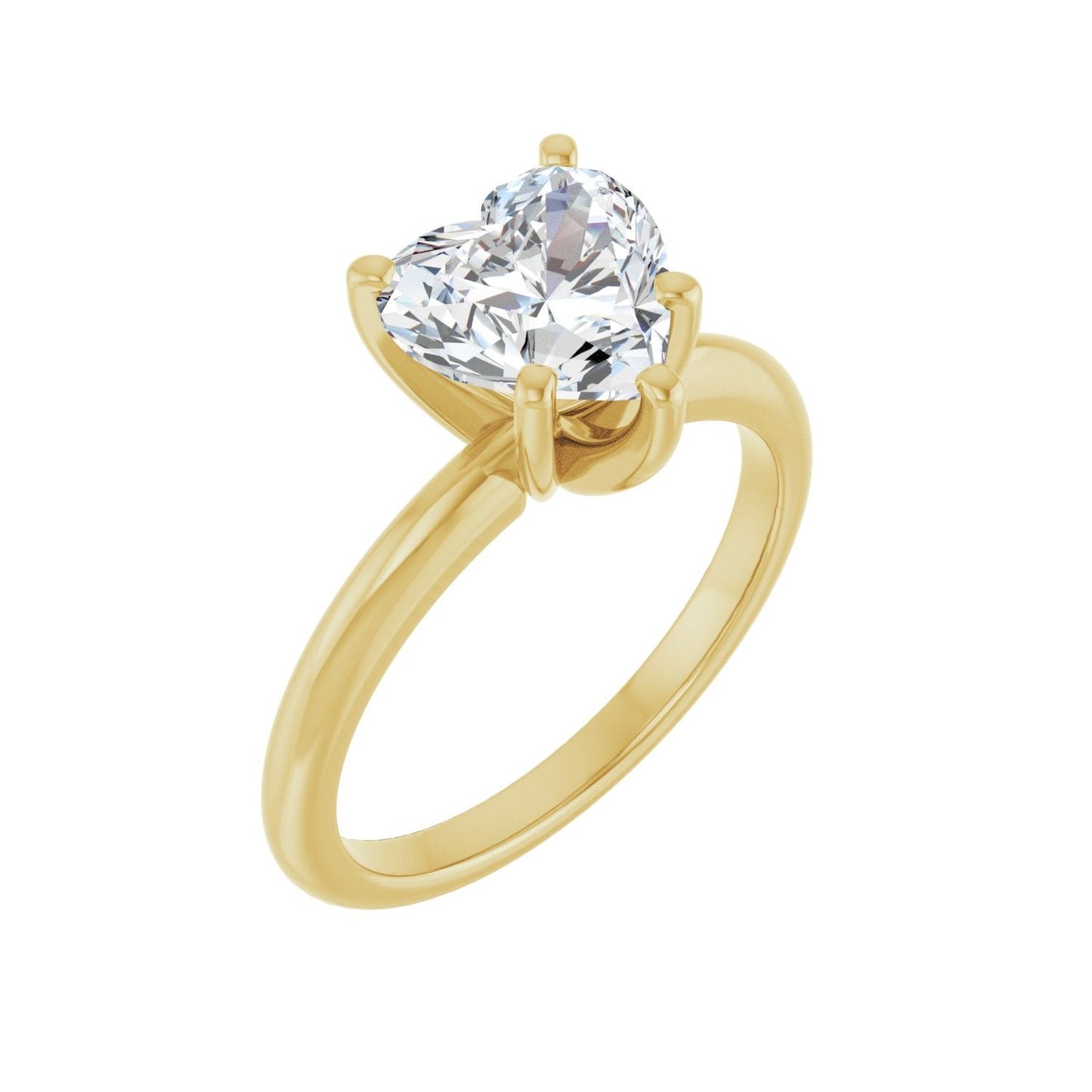 Heart Engagement Ring | Metal Type=14K Yellow Gold | Center Stone Size=1.5 CT | Image 1