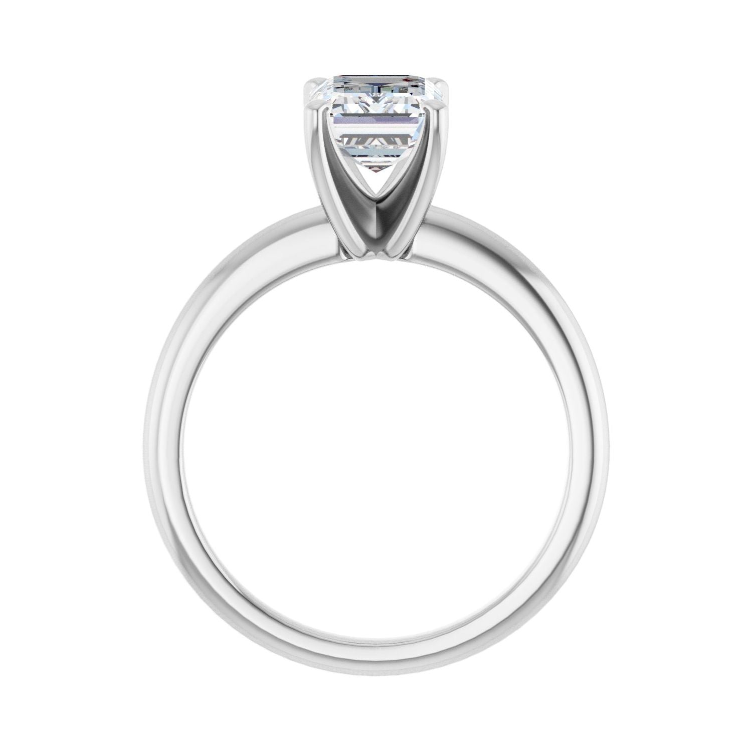 Emerald Engagement Ring | Metal Type=14K White Gold | Center Stone Size=2 CT | Image 2