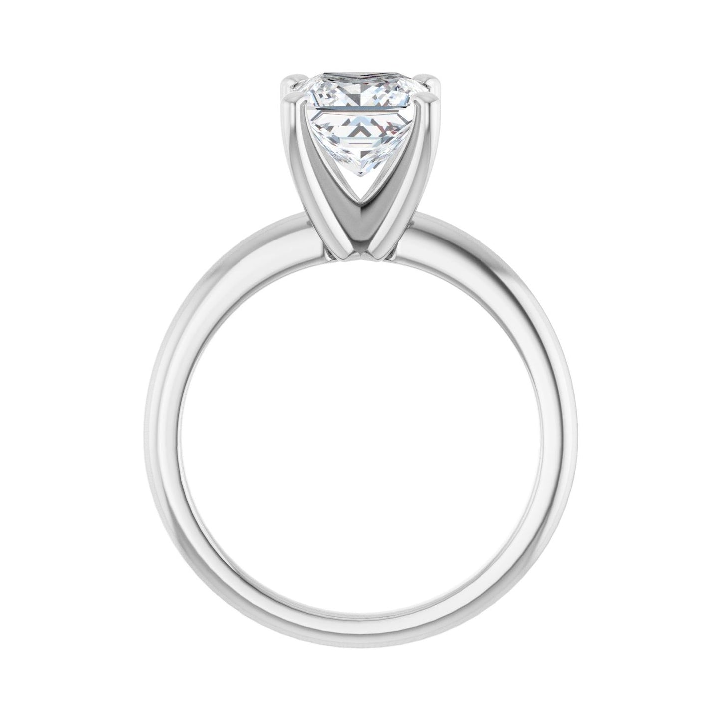 Square Engagement Ring | Metal Type=14K White Gold | Center Stone Size=1.5 CT | Image 2