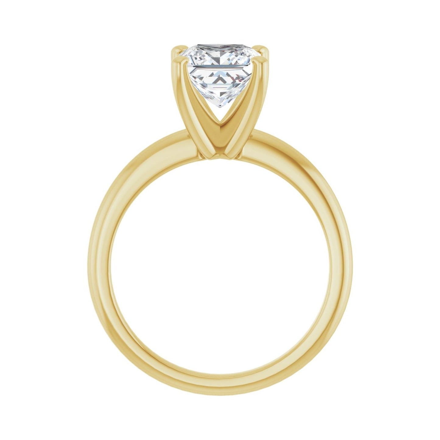 Square Engagement Ring | Metal Type=14K Yellow Gold | Center Stone Size=1.5 CT | Image 2