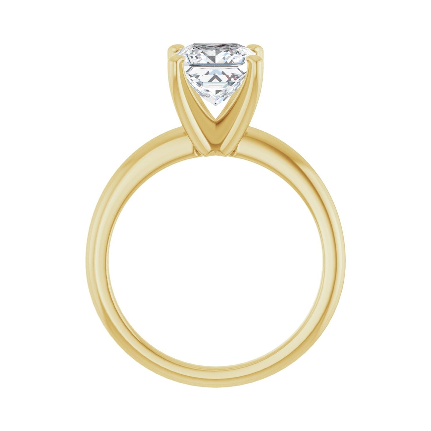 Square Engagement Ring | Metal Type=14K Yellow Gold | Center Stone Size=1.5 CT | Image 2