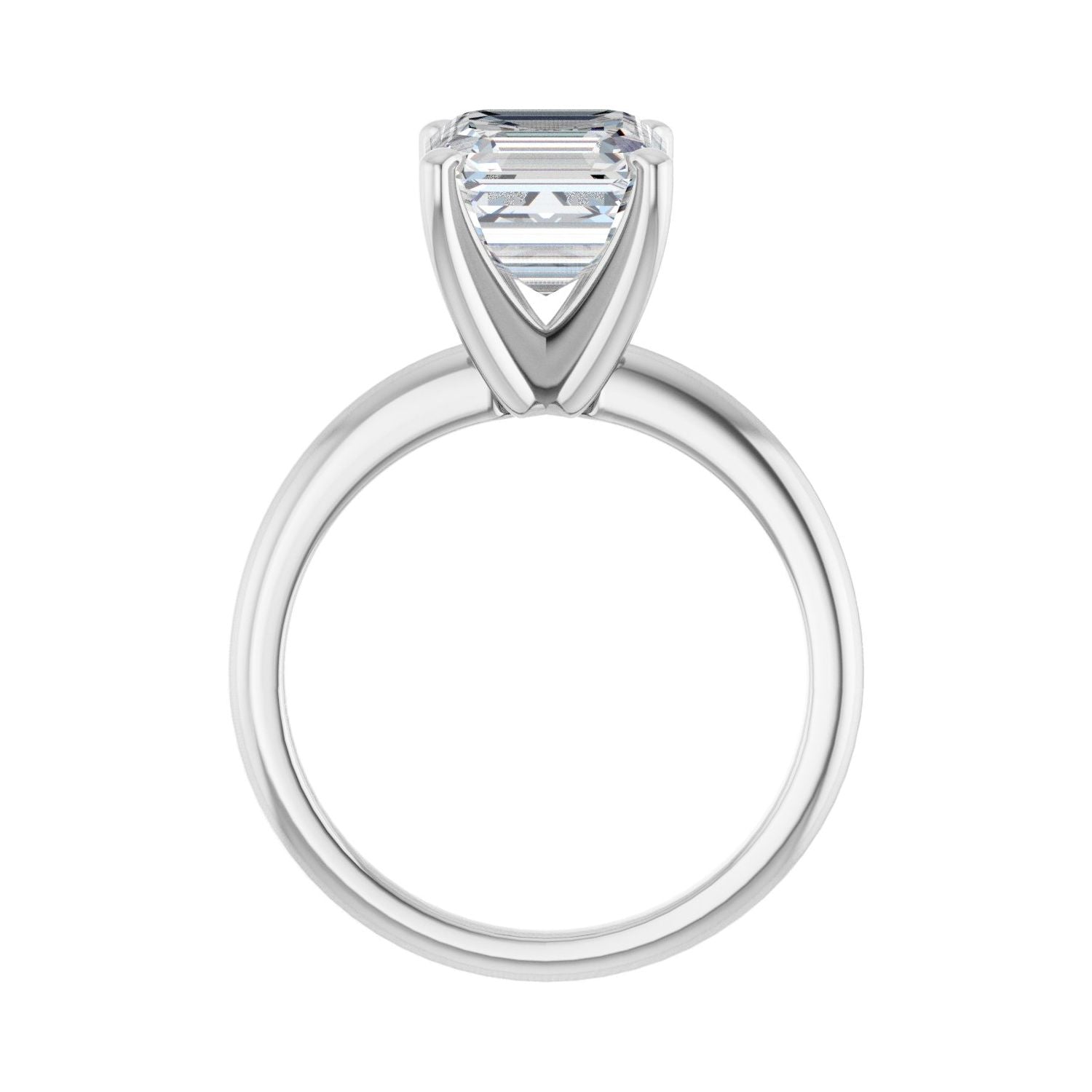 Asscher Engagement Ring | Metal Type=14K White Gold | Center Stone Size=3 CT | Image 2