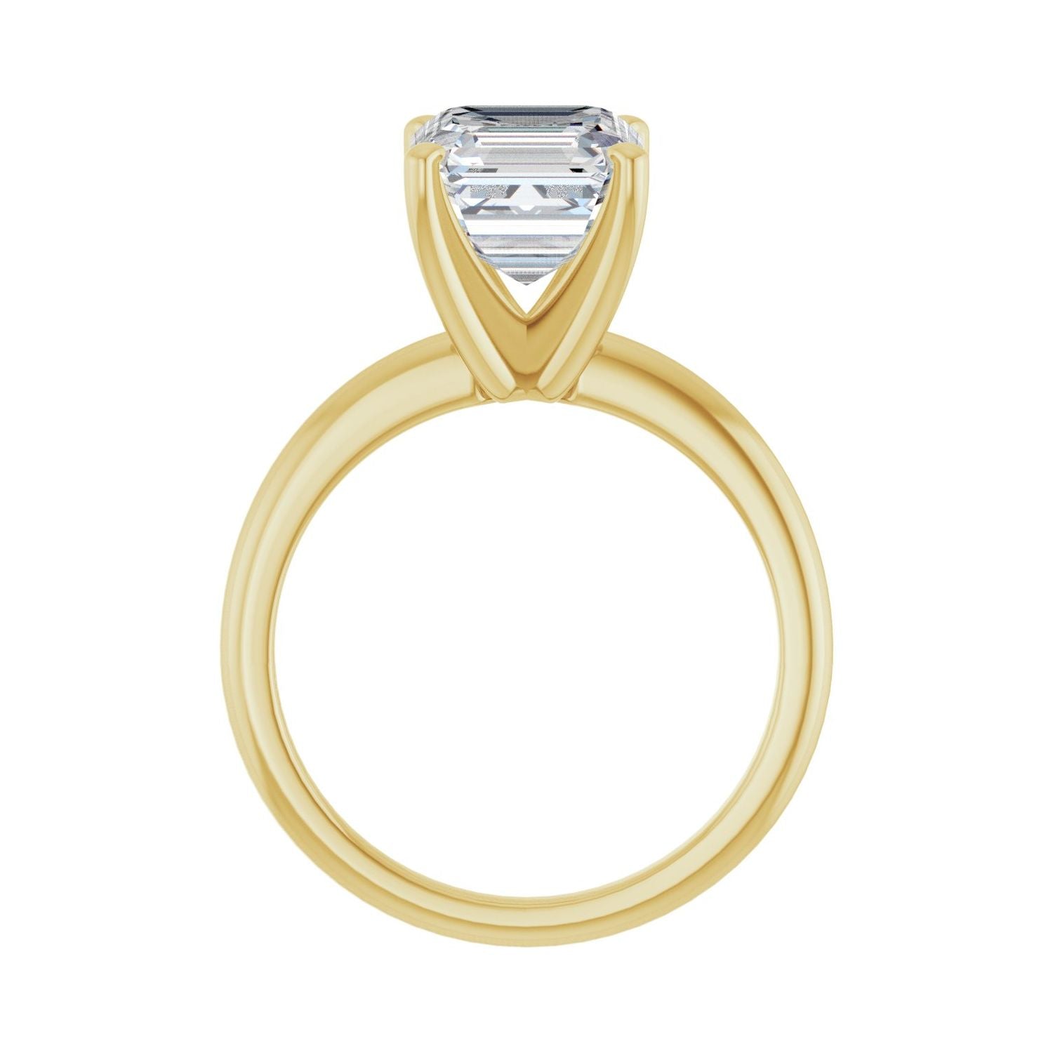 Asscher Engagement Ring | Metal Type=14K Yellow Gold | Center Stone Size=3 CT | Image 2