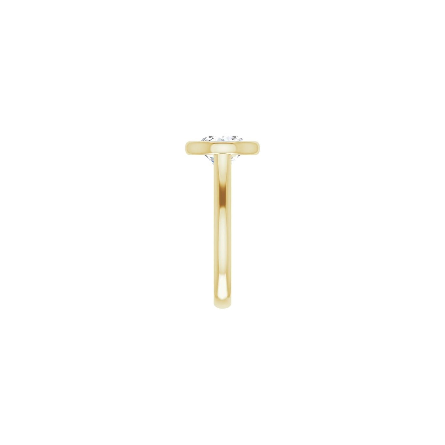 Round Bezel-Set Solitaire Engagement Ring | Metal Type=14K Yellow Gold | Center Stone Size=2.5 CT | Image 4