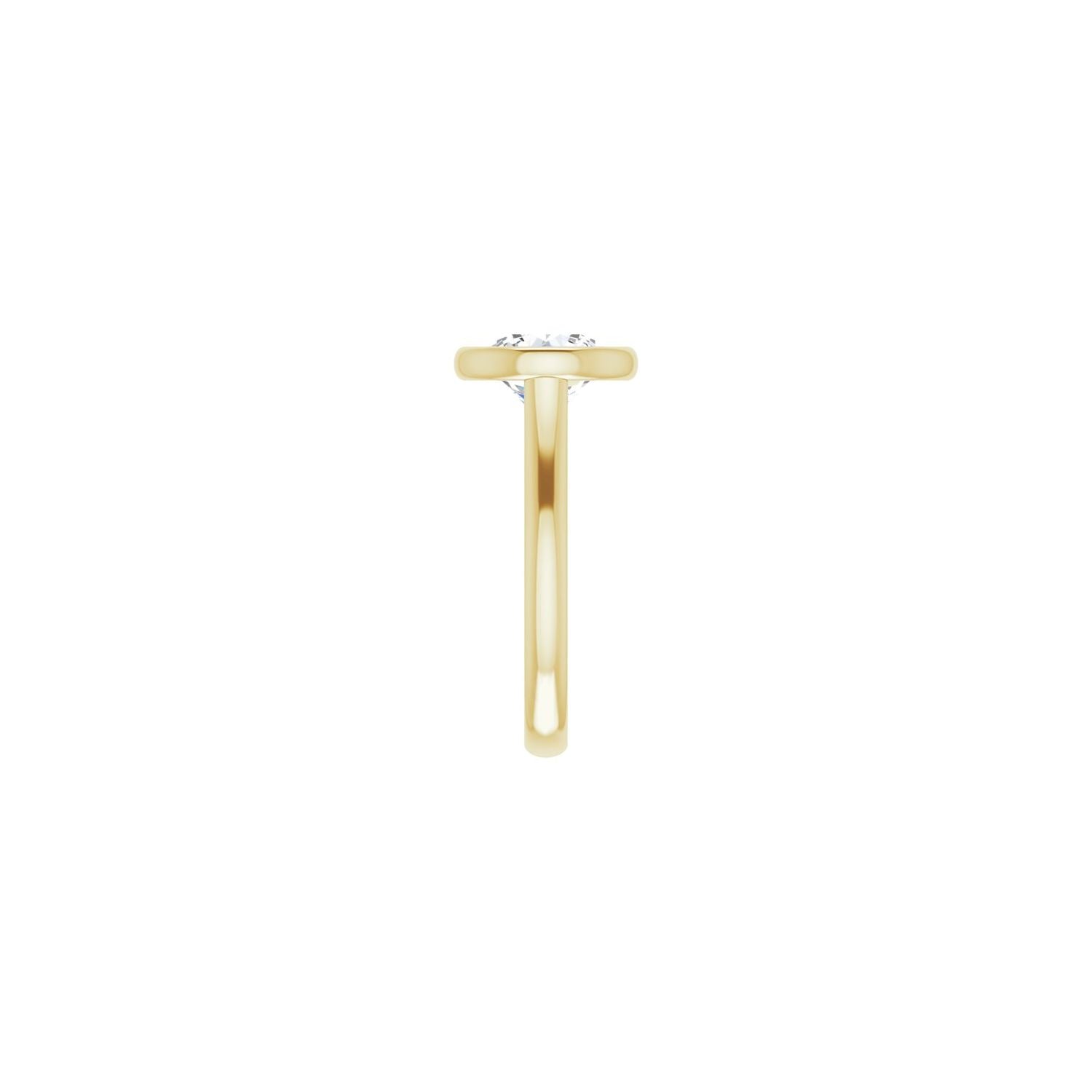 Round Bezel-Set Solitaire Engagement Ring | Metal Type=14K Yellow Gold | Center Stone Size=2.5 CT | Image 4
