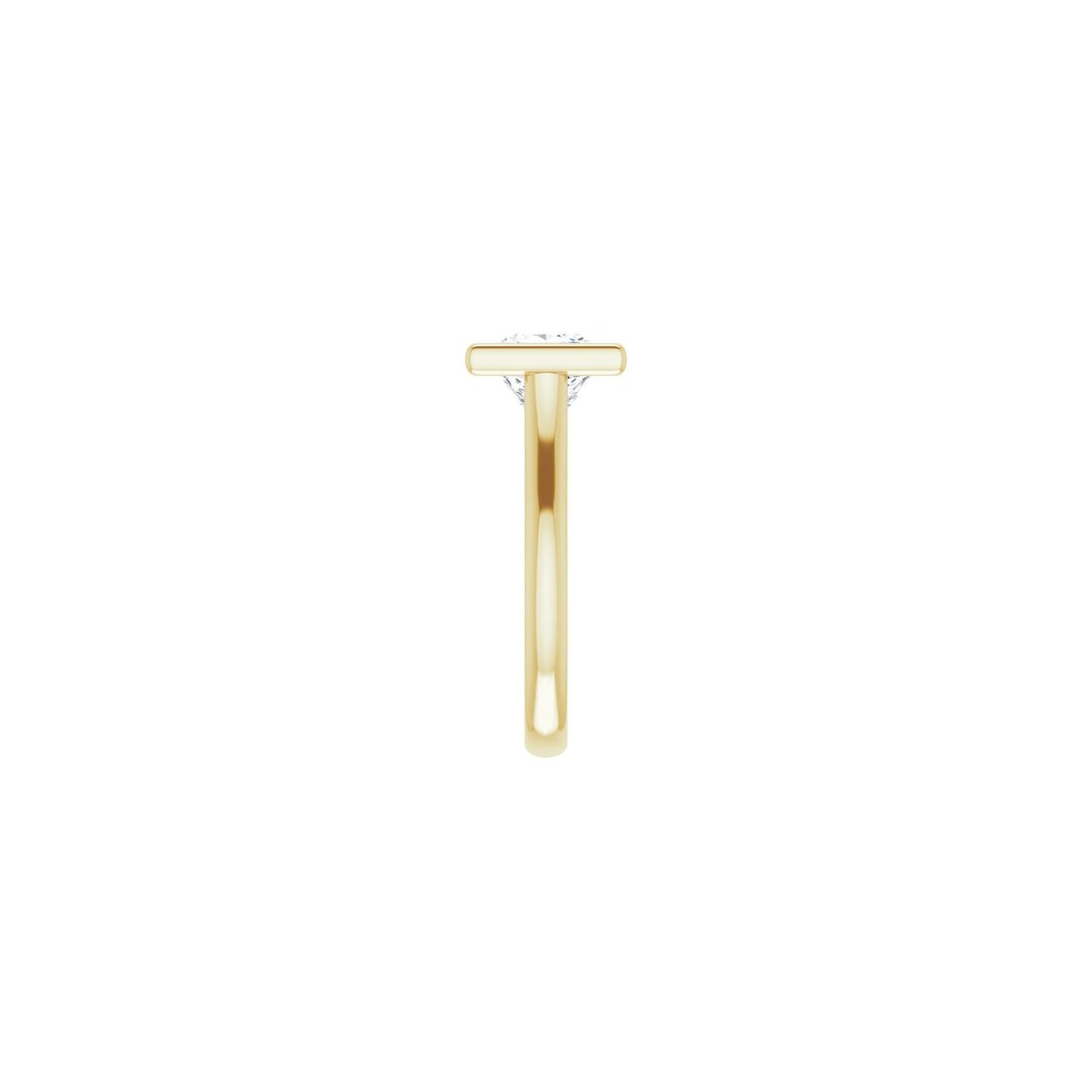 Square Bezel-Set Solitaire Engagement Ring | Metal Type=14K Yellow Gold | Center Stone Size=2.5 CT | Image 4