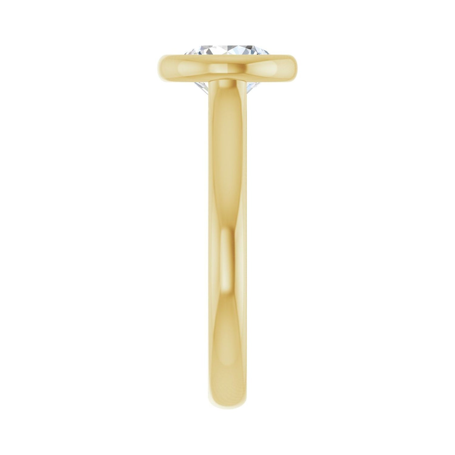 Round Bezel-Set Solitaire Engagement Ring | Metal Type=14K Yellow Gold | Center Stone Size=1.5 CT | Image 4