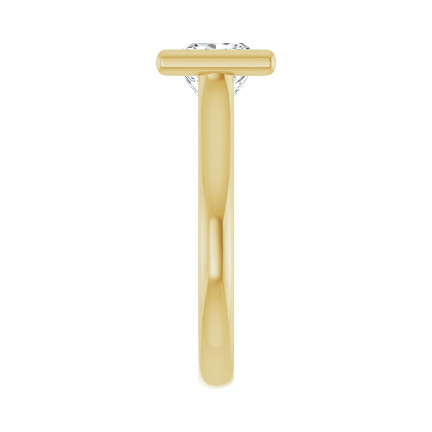 Square Bezel-Set Solitaire Engagement Ring | Metal Type=14K Yellow Gold | Center Stone Size=1.5 CT | Image 4
