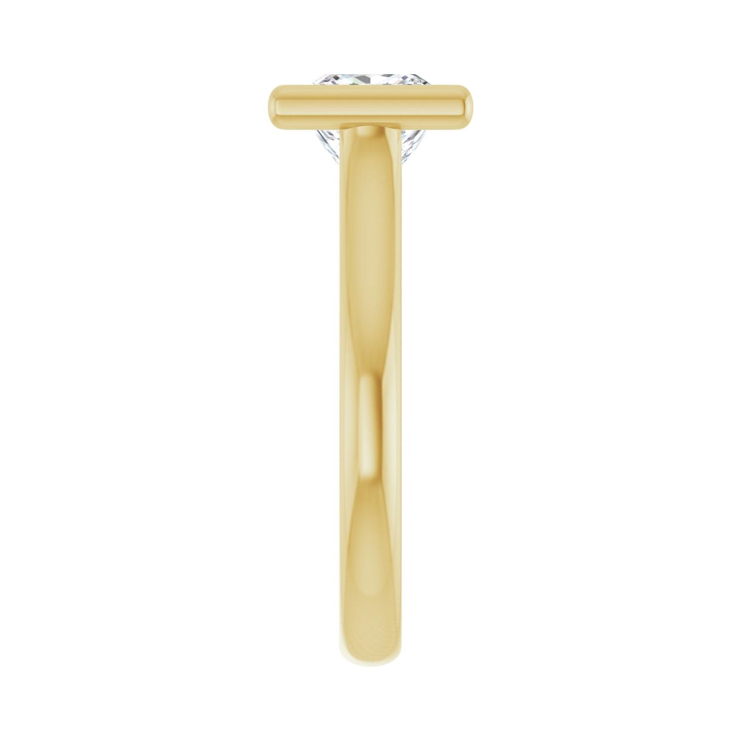Square Bezel-Set Solitaire Engagement Ring | Metal Type=14K Yellow Gold | Center Stone Size=1.5 CT | Image 4