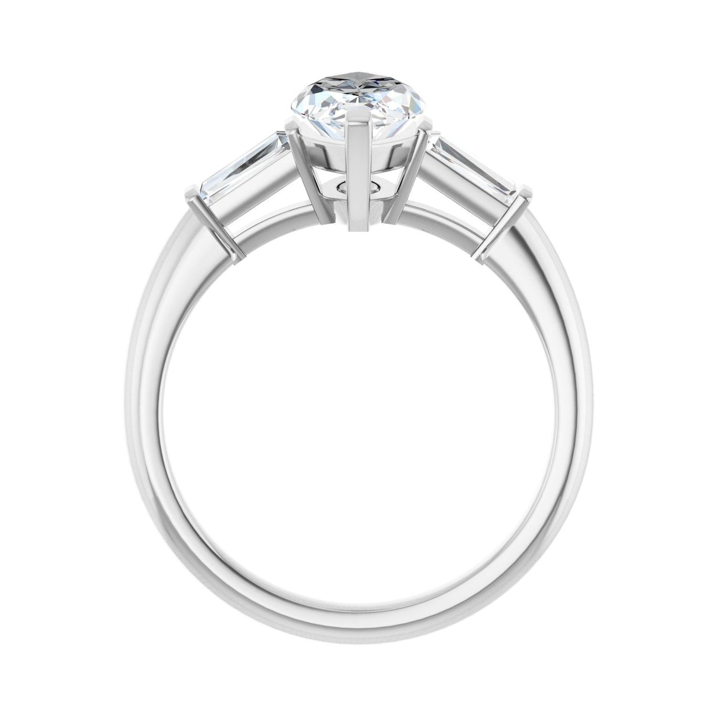 Marquise Three-Stone Engagement Ring | Metal Type=14K White Gold | Center Stone Size=1.5 CT | Image 2