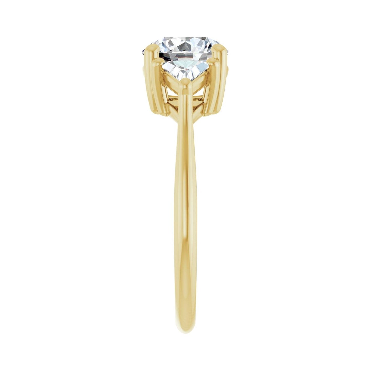 Round Three-Stone Engagement Ring | Metal Type=14K Yellow Gold | Center Stone Size=1.5 CT | Image 4