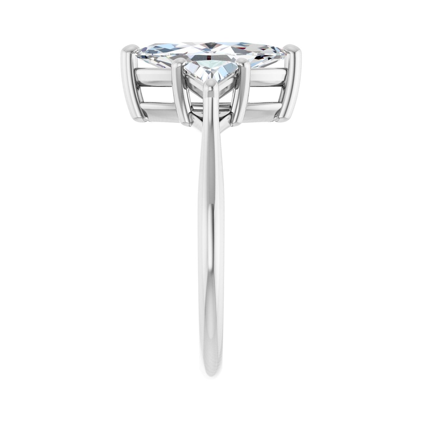 Marquise Three-Stone Engagement Ring | Metal Type=14K White Gold | Center Stone Size=1.5 CT | Image 4