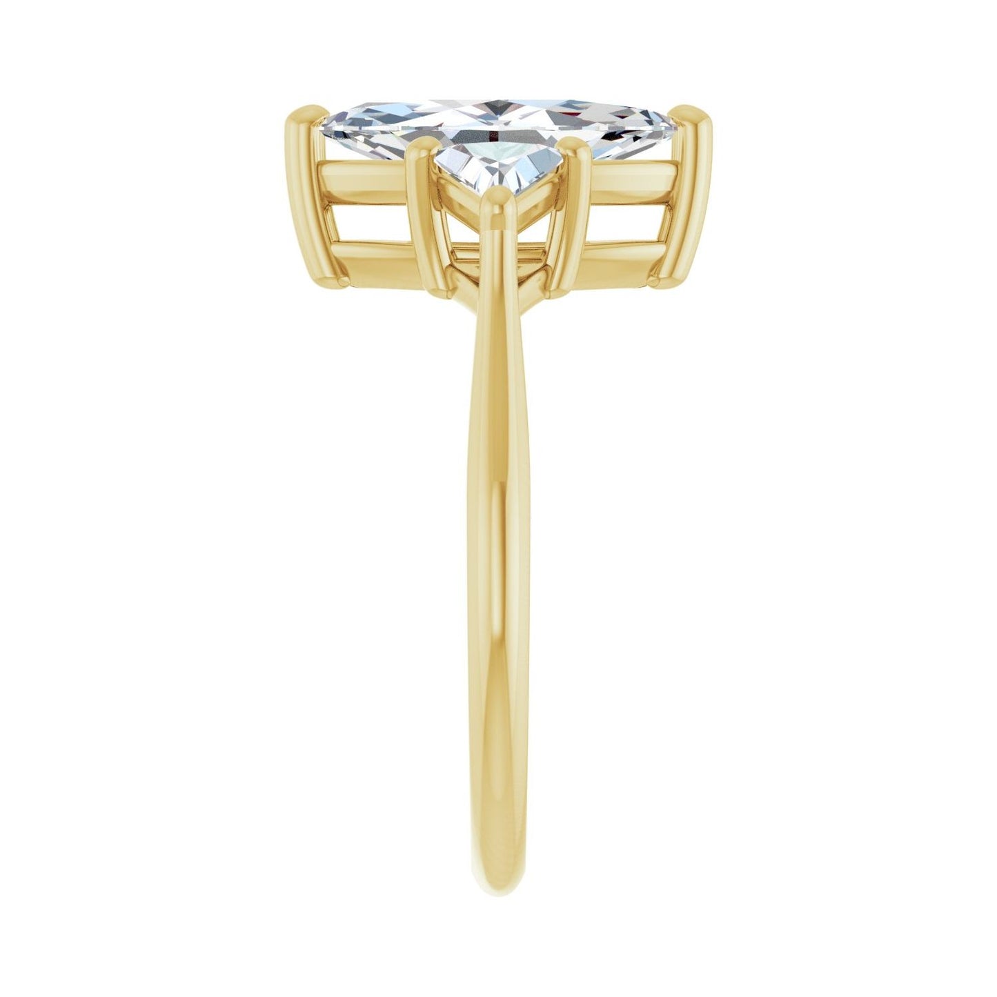 Marquise Three-Stone Engagement Ring | Metal Type=14K Yellow Gold | Center Stone Size=1.5 CT | Image 4