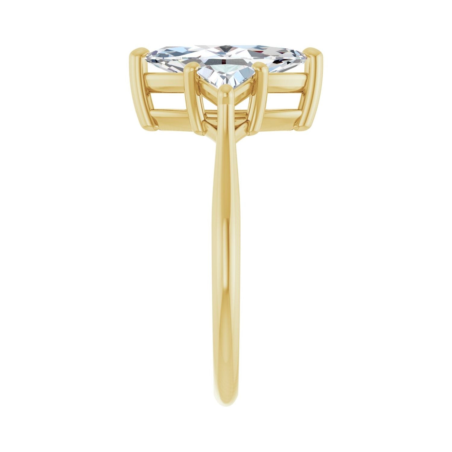 Marquise Three-Stone Engagement Ring | Metal Type=14K Yellow Gold | Center Stone Size=1.5 CT | Image 4
