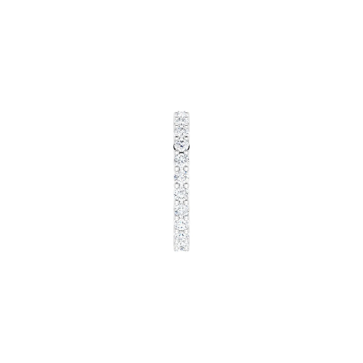 Shared-Prong Eternity Band - Round 1MM-2.5MM | Metal Type=14K White Gold | Diamond Size=2MM | Image 1