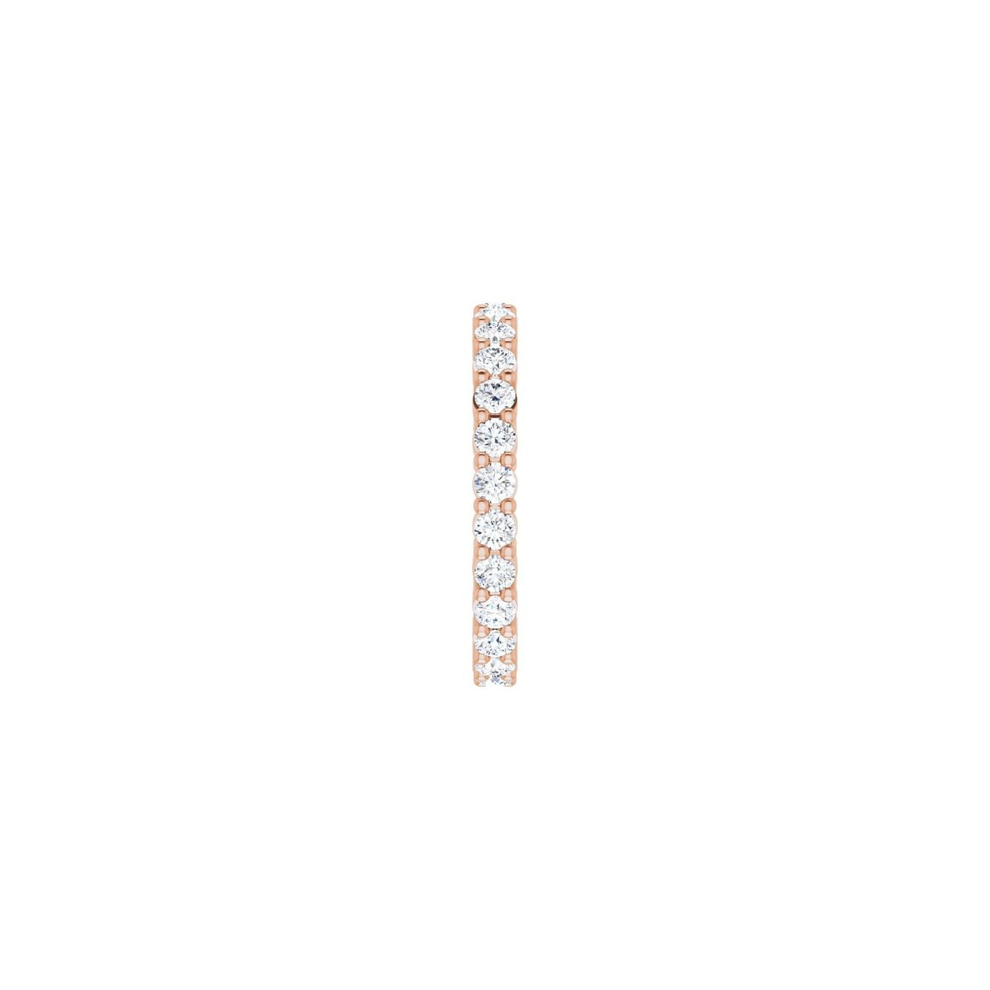 Shared-Prong Eternity Band - Round 1MM-2.5MM | Metal Type=14K Rose Gold | Diamond Size=2MM | Image 1