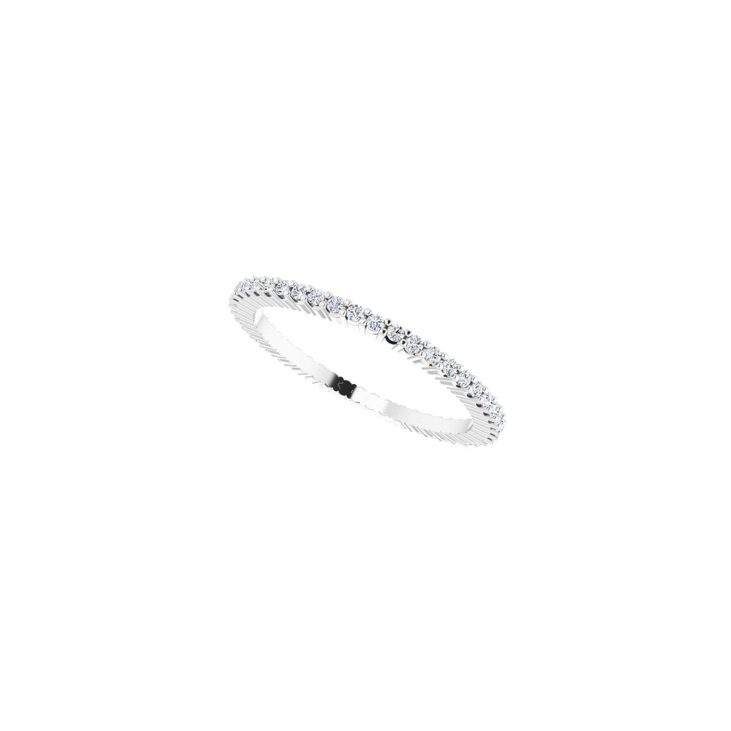 Shared-Prong Eternity Band - Round 1MM-2.5MM | Metal Type=Platinum | Diamond Size=1MM | Image 2