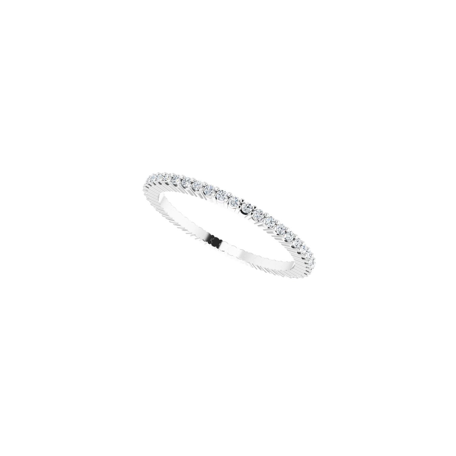Shared-Prong Eternity Band - Round 1MM-2.5MM | Metal Type=Platinum | Diamond Size=1MM | Image 2