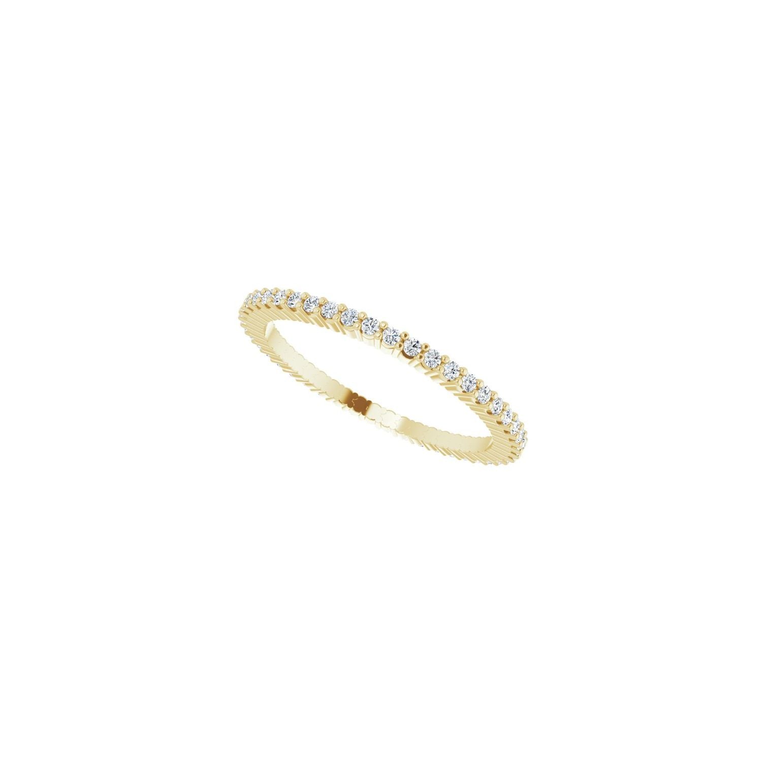 Shared-Prong Eternity Band - Round 1MM-2.5MM | Metal Type=14K Yellow Gold | Diamond Size=1MM | Image 2