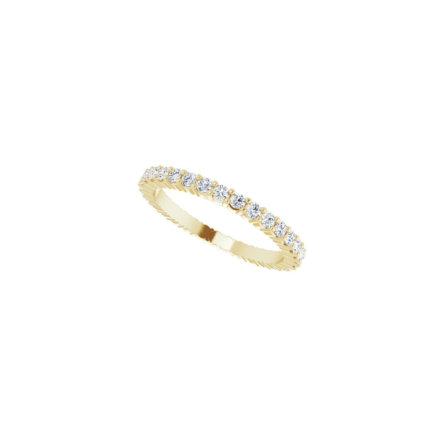 Shared-Prong Eternity Band - Round 1MM-2.5MM | Metal Type=14K Yellow Gold | Diamond Size=1.5MM | Image 2