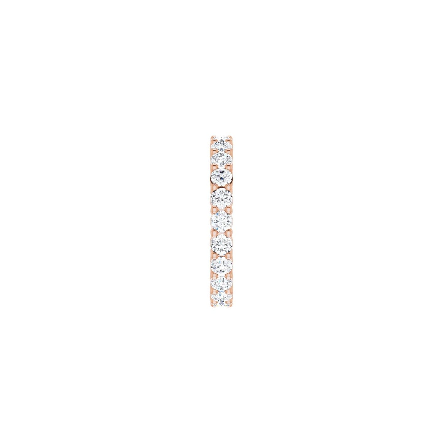 Shared-Prong Eternity Band - Round 3MM-4MM | Metal Type=14K Rose Gold | Diamond Size=3MM | Image 1