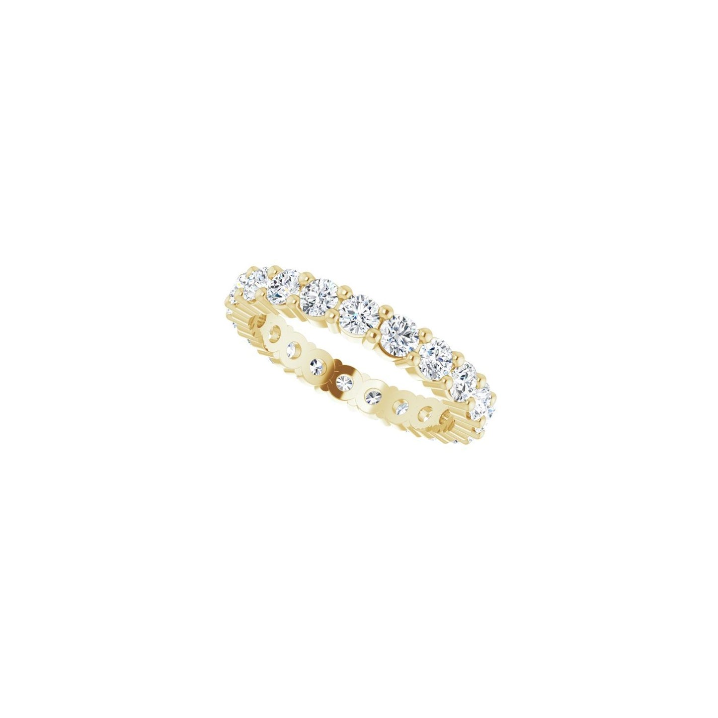 Shared-Prong Eternity Band - Round 1MM-2.5MM | Metal Type=14K Yellow Gold | Diamond Size=2.5MM | Image 2