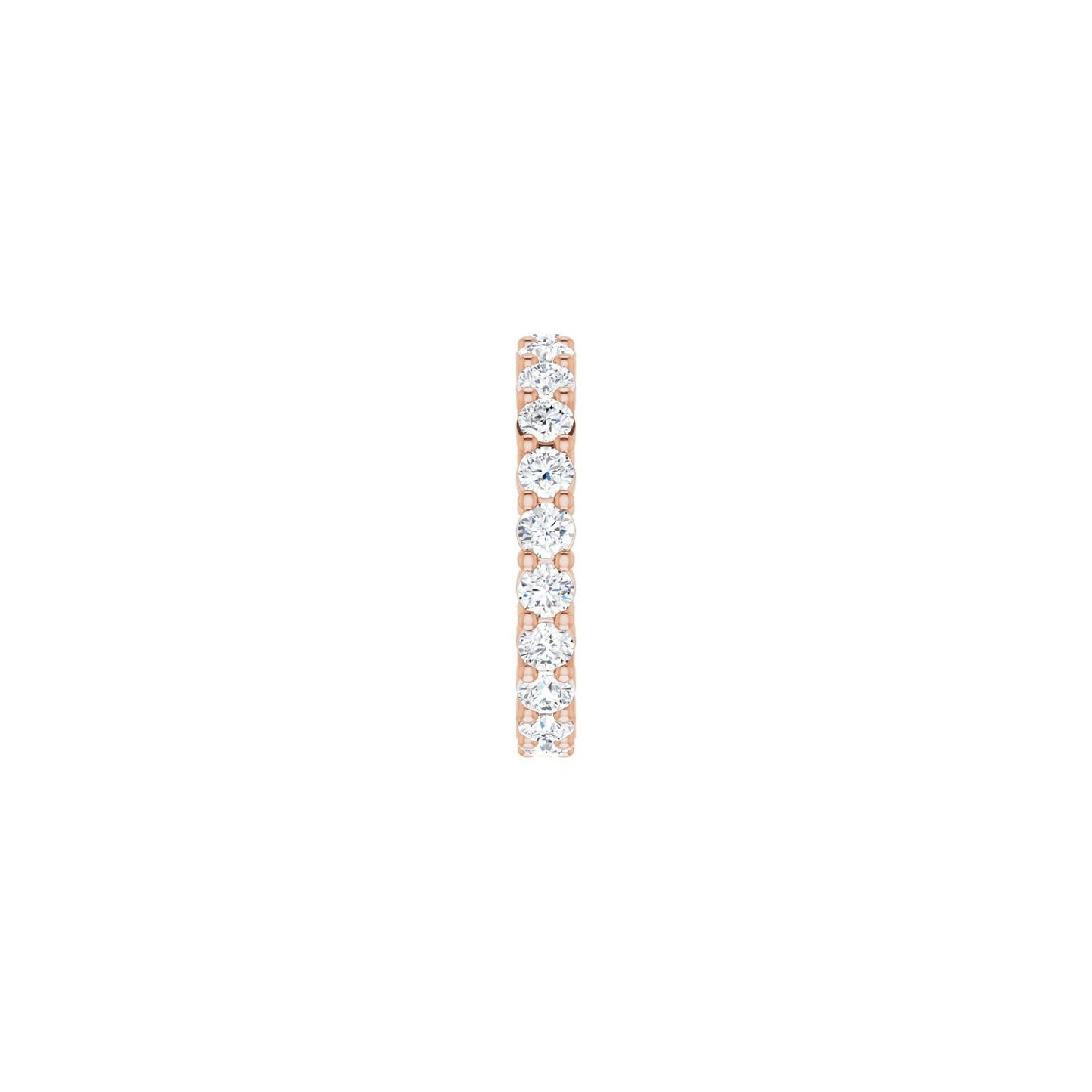 Shared-Prong Eternity Band - Round 1MM-2.5MM | Metal Type=14K Rose Gold | Diamond Size=2.5MM | Image 1